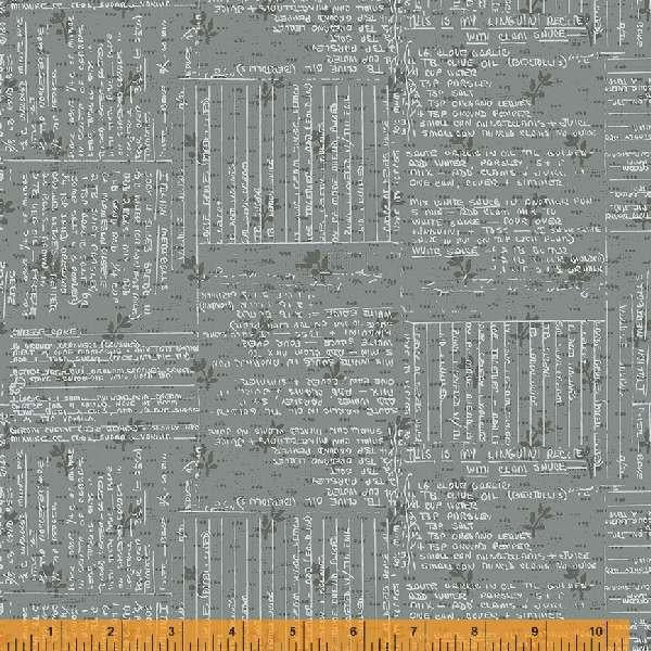 Windham Fabrics Makers Collage by Natalie Barnes Recipe Cards 52012A-3 Mid Gray