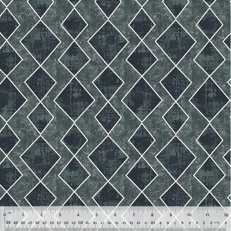 Windham Fabrics Swatch by Michael Mullan Argyle 53506 3 Slate