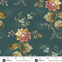 Dahlia -- teal floral