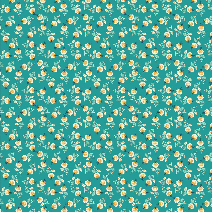 Poppie Cotton Betsy's Sewing Kit Darling Daisy BK22111 Teal