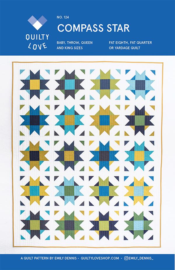 Quilty Love Compass Star pattern