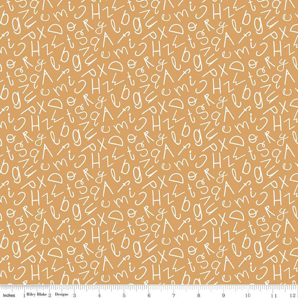 Riley Blake Designs Alphabet Zoo C14093 Gold