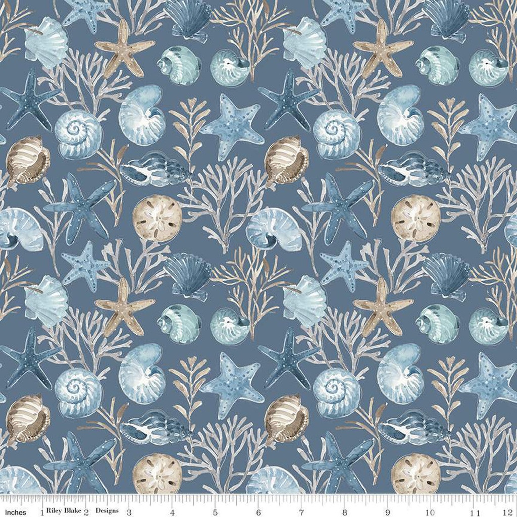 Riley Blake Designs Blue Escape Coastal C14511 Colonial