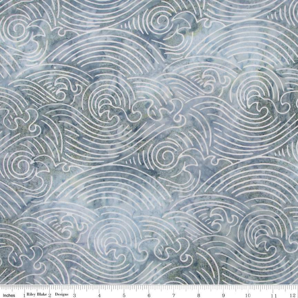 Riley Blake Designs Expressions Batiks Bayou Blues BTAP1229 Dolphin