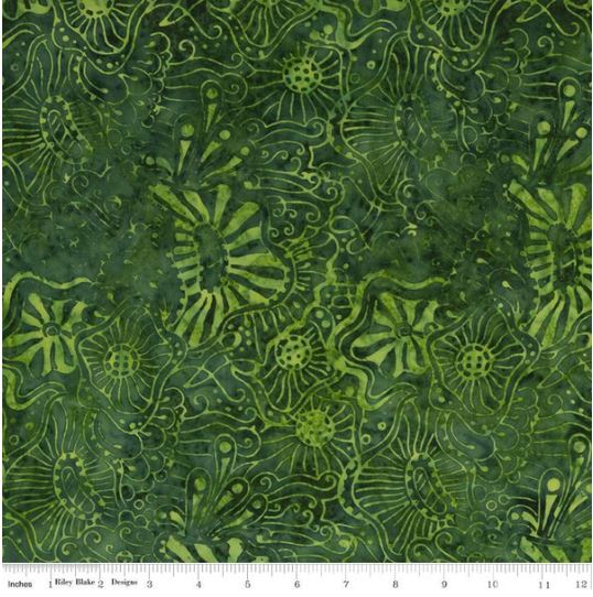 Riley Blake Designs Expressions Batiks Tjaps BTHH1095 Pea Green