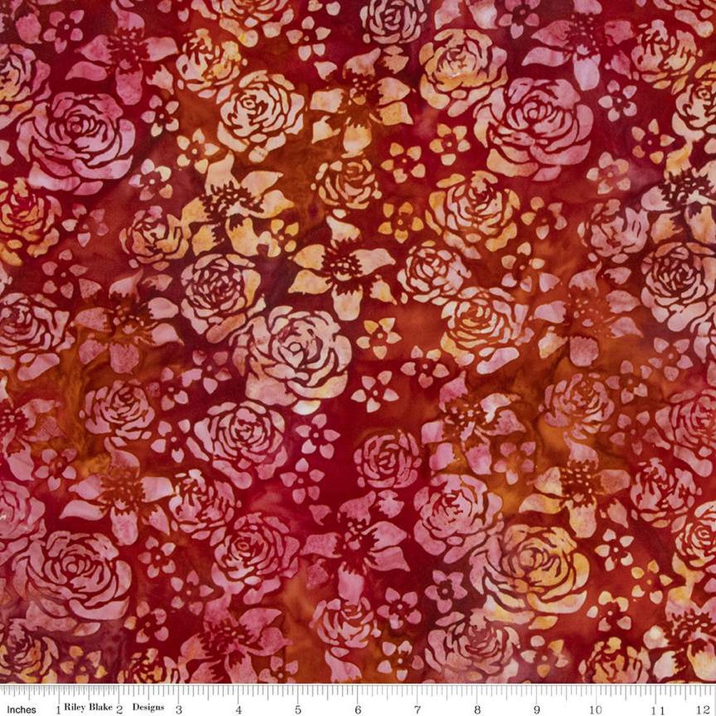 Riley Blake Designs Expressions Batiks Tjaps BTHH1157 Strawberry Ice