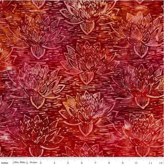 Riley Blake Designs Expressions Batiks Tjaps BTPT1102 Tomato Red