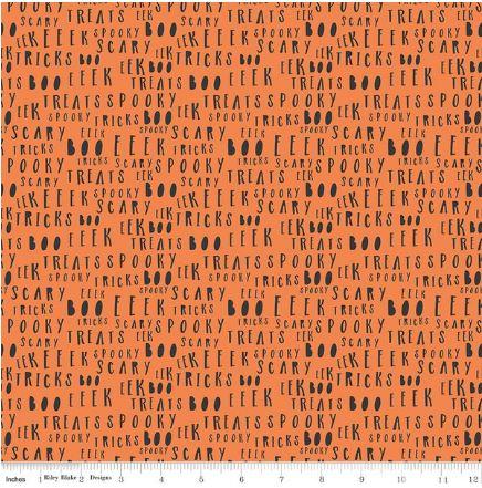 Riley Blake Designs Hey Bootiful by My Mind's Eye Words C13134 Orange