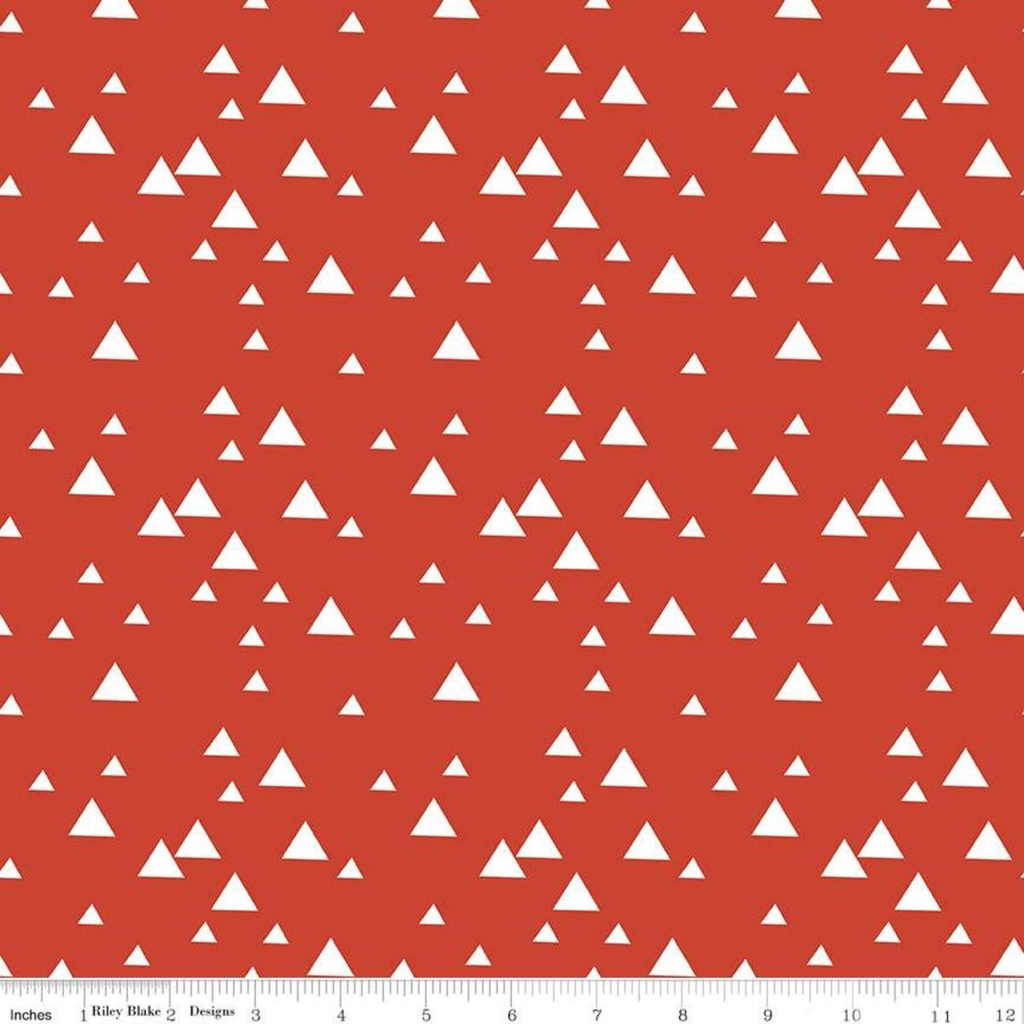 Riley Blake Designs Let's Play Triangles C11884 Red