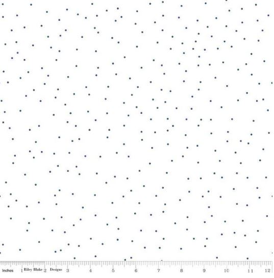 Riley Blake Designs Pin Dot C705 Denim