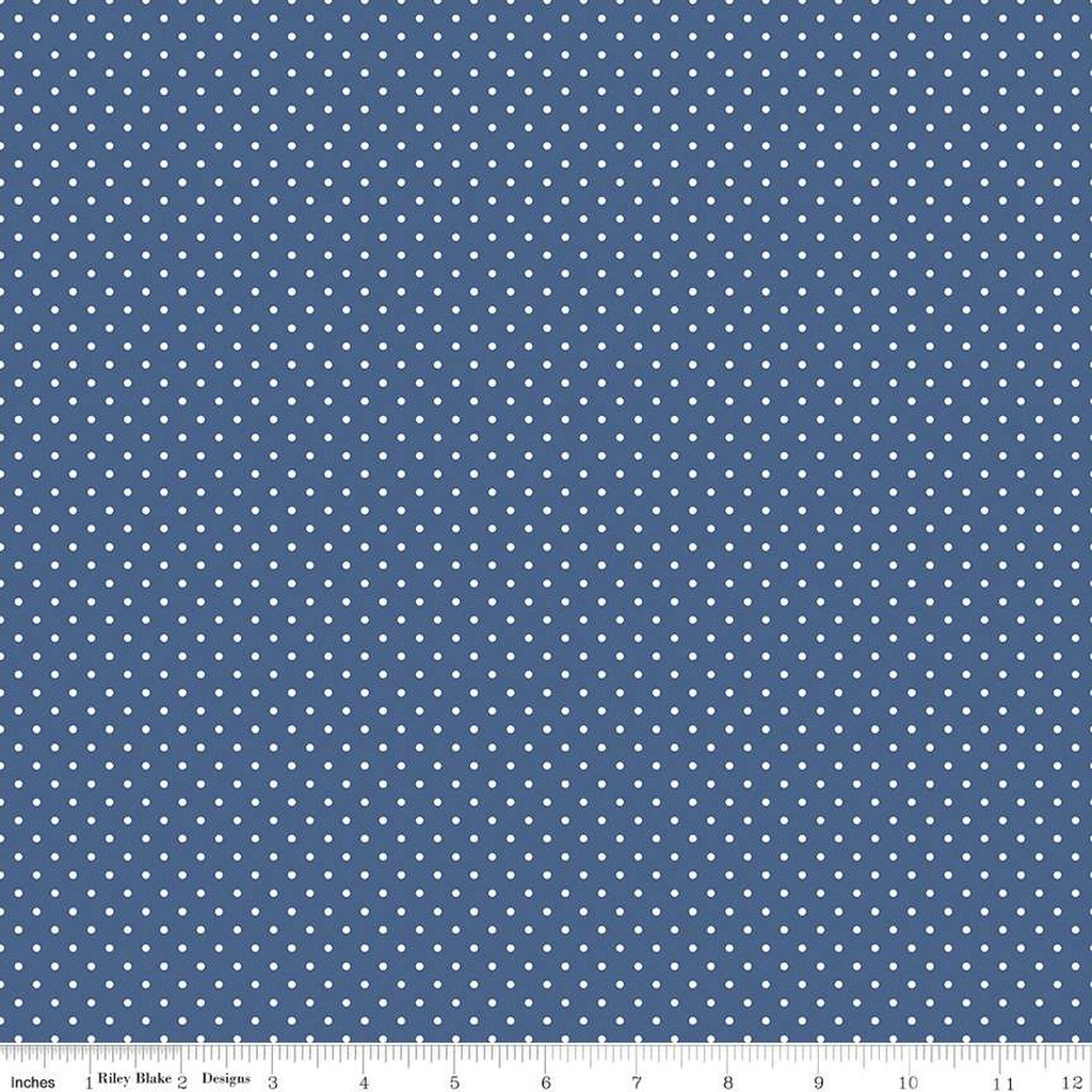 Riley Blake Designs Swiss Dot C670 Denim