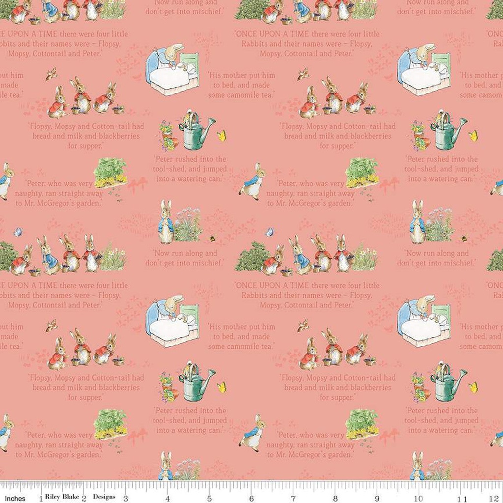 Riley Blake Designs The Tale of Peter Rabbit C14701 Coral