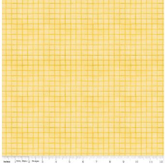 Riley Blake Designs White as Snow by J. Wecker Frisch Windowpane Plaid C13565 Yellow