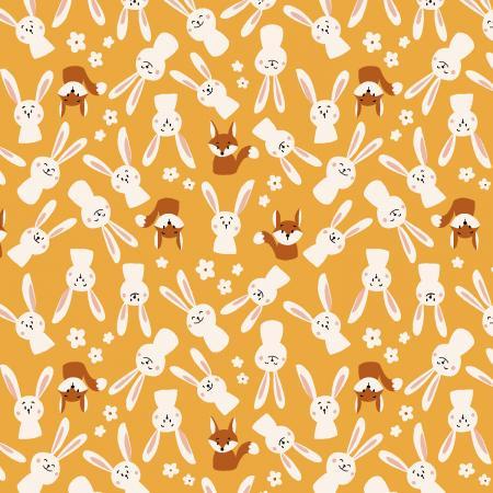 RJR Fabrics Neighboring Woods Friends Forever RJ4502 GO2 Goldenrod