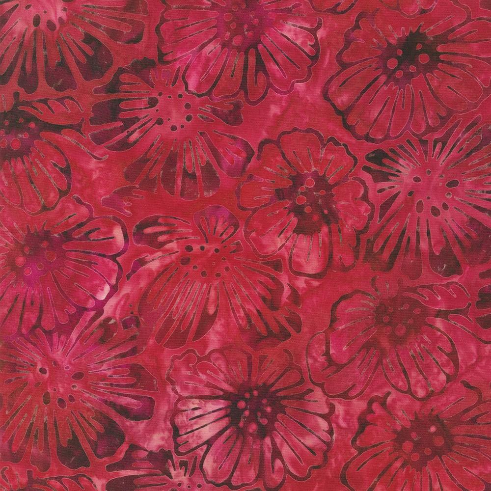 Robert Kaufman Fabrics Artisan Batiks: Sunrise Blossoms by Lunn Studios AMD 21628 93 Scarlet