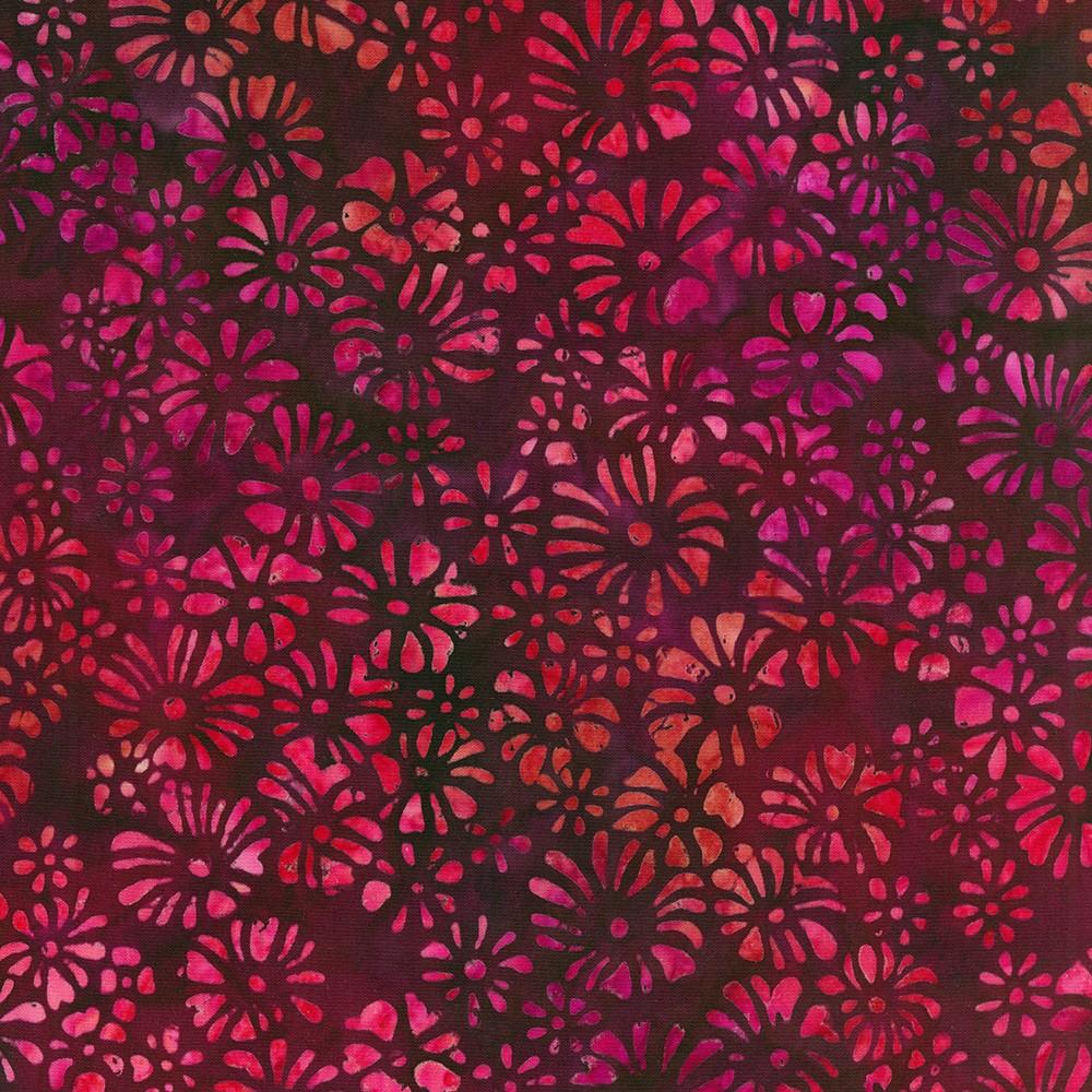 Robert Kaufman Fabrics Artisan Batiks: Sunrise Blossoms by Lunn Studios AMD 21630 95 Burgundy