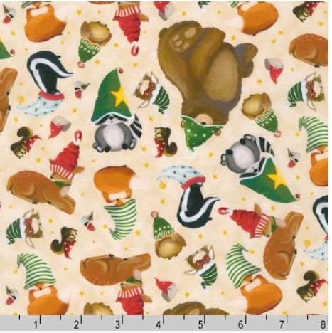 Robert Kaufman Fabrics Gnomeland Critters Digital Print SKRD 21926 14 Natural