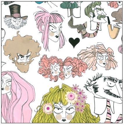 Alexander Henry Fabrics Ghastlie Hairdos and Don'ts 9067 A