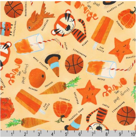 Robert Kaufman Fabrics Things That Are Colors 22061 8 Orange