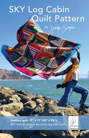 Stash Books Sky Log Cabin Quilt by Jennifer Sampou 80092