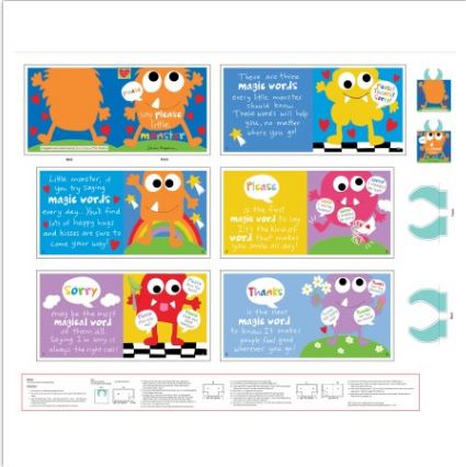 Studio E Fabrics Huggable Loveable Book SEF7675P