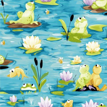 Susybee Fabrics Paul's Pond by Susybee Allover SB20408 950 Turquoise