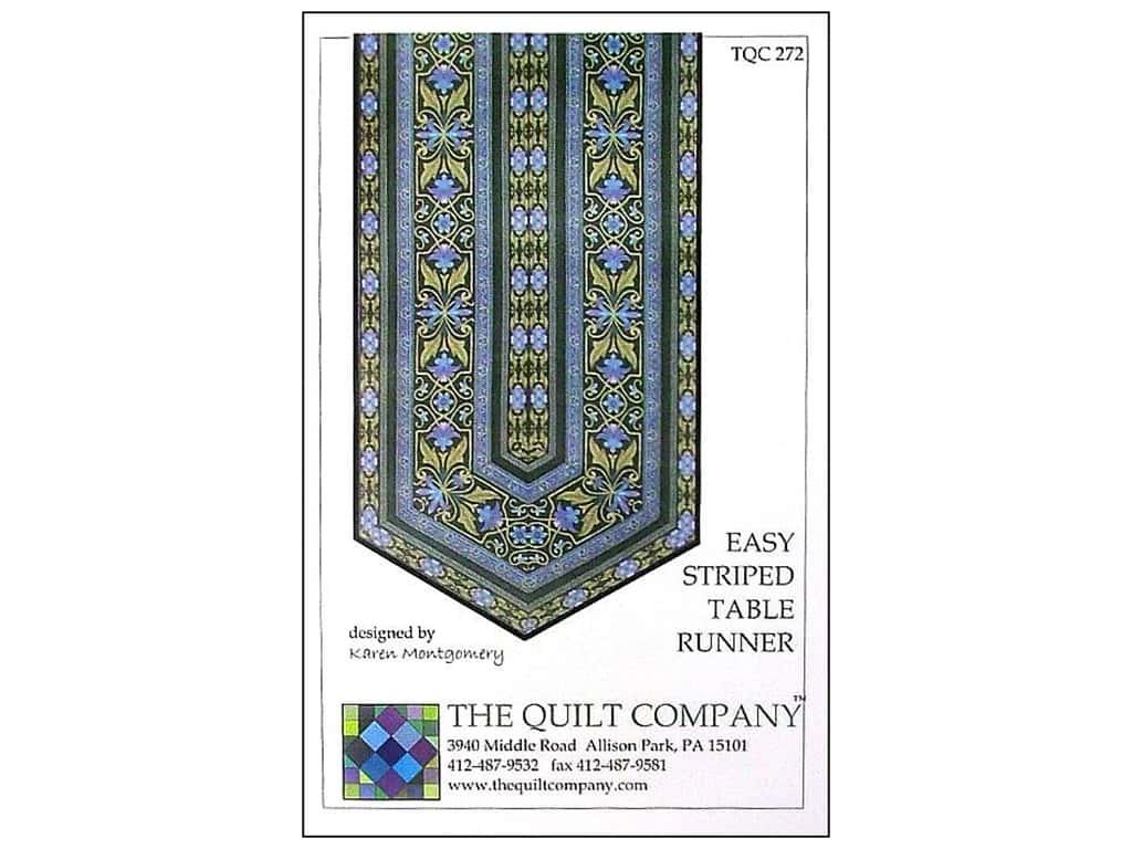 The Quilt Company Easy Striped Table Runner Pattern by Karen Montgomery TQC272