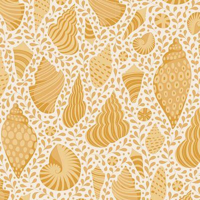 Tilda Fabrics Cotton Beach by Tone Finnanger Beach Shells Blender TIL110027 Honey