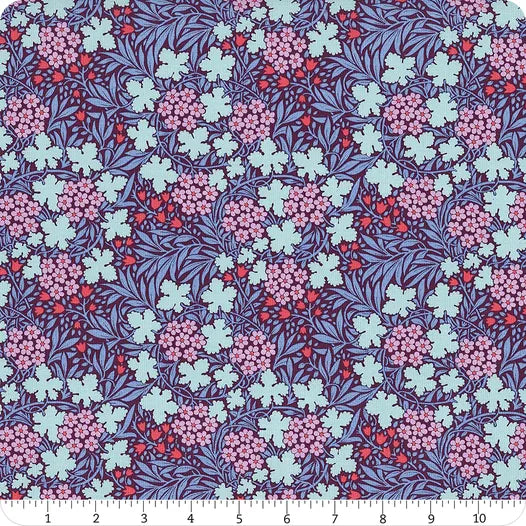 Tilda Fabrics Hibernation 100524 Autumn Bloom Eggplant