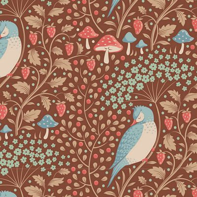 Tilda Fabrics Hibernation 100533 Sleepy Bird Pecan