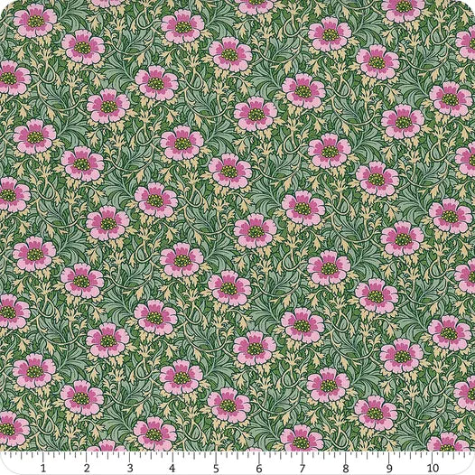 Tilda Fabrics Hibernation 100537 Winter Rose Sage