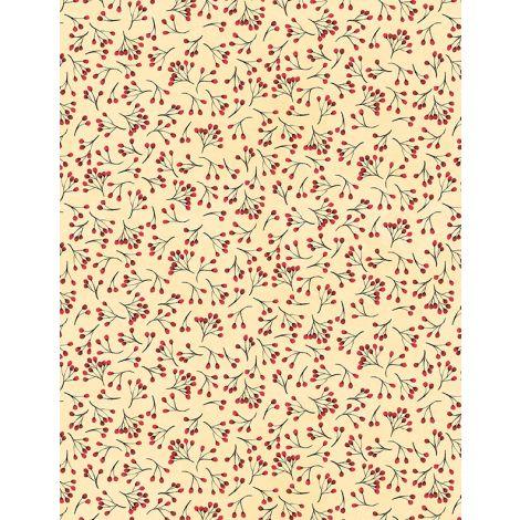 Wilmington Prints Autumn Light by Lola Molina Berry Toss 3022 32108 132 Cream