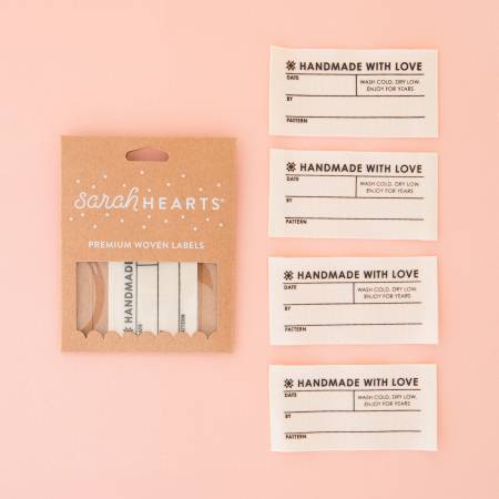 Sarah Hearts  Large Organic Cotton Write-In Labels SH LC202