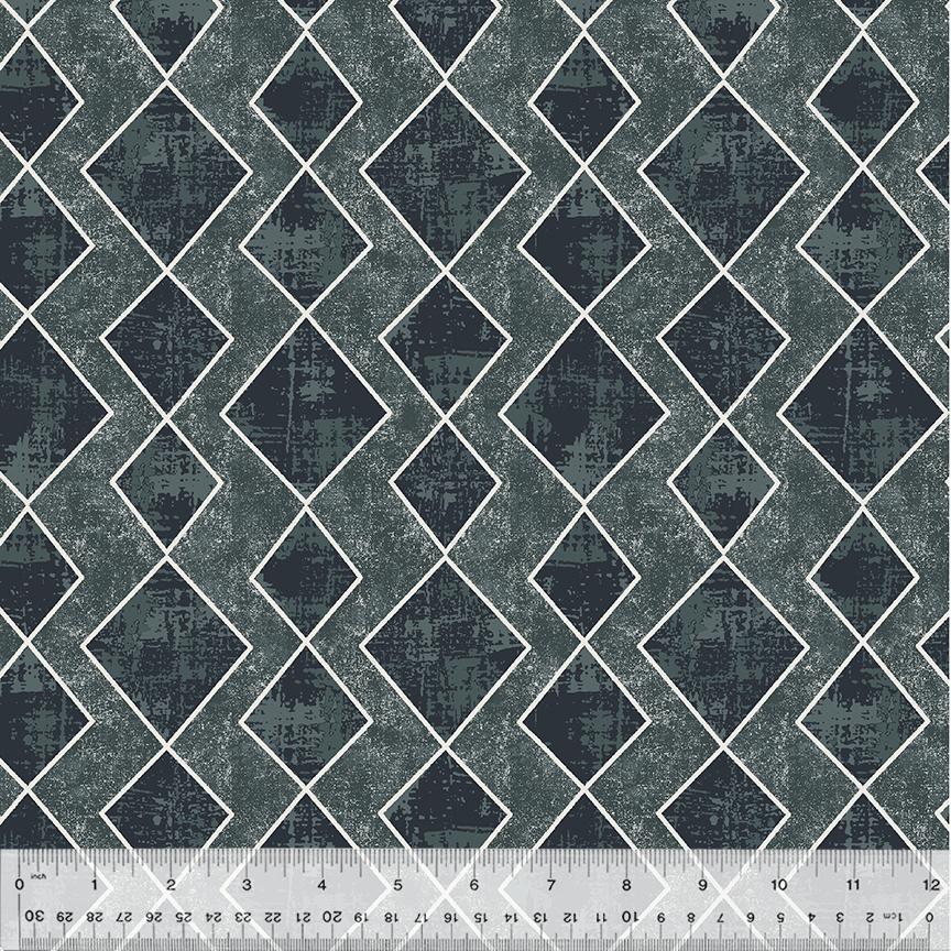 Windham Fabrics Swatch by Michael Mullan Argyle 53506 3 Slate