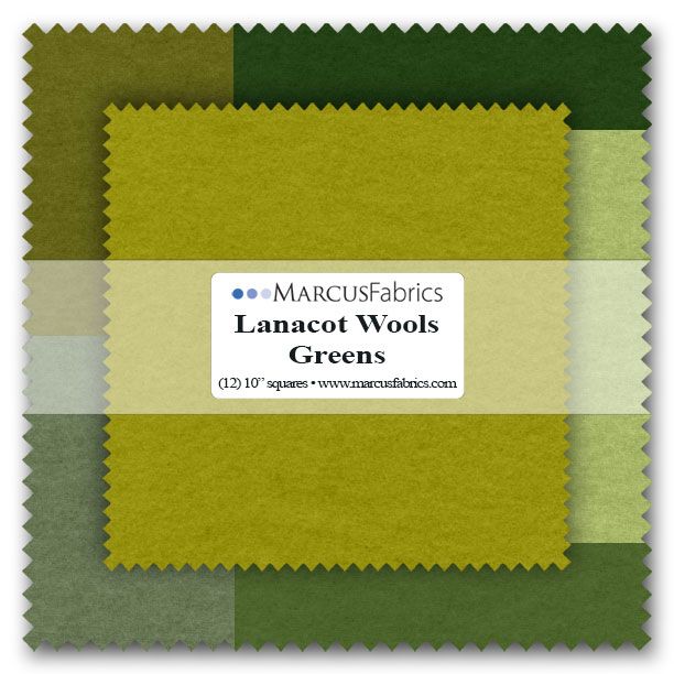 Lanacot Wool SS100 10" Square Pack Greens