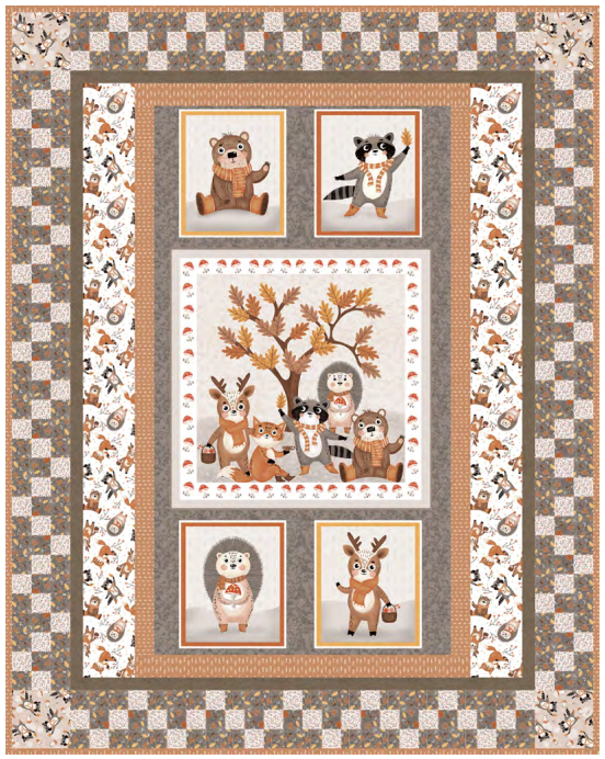 Fall Friends Cheerful Cheeks Quilt Kit