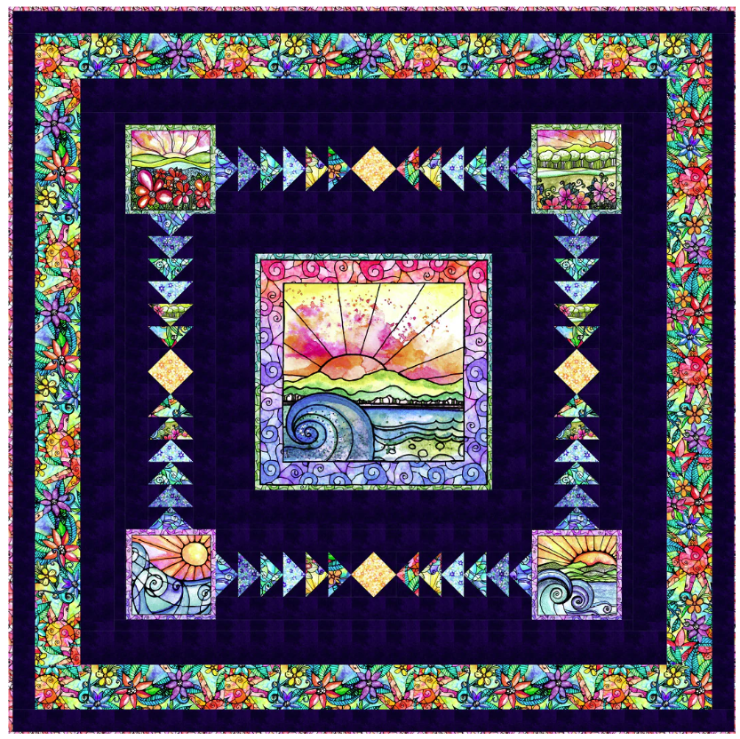 Sunset Escapes Flower to Sun Quilt Kit