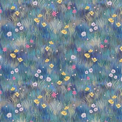 Serenity Digital Wildflowers Y4315-90 Blue