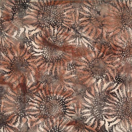 884 Sunflowers Batik 884 180 Walnut