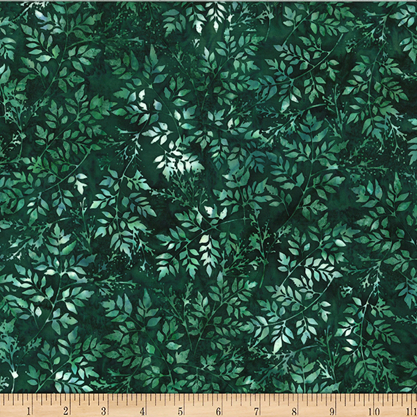 Bali Batik Packed Leaves W2579-60 Hunter