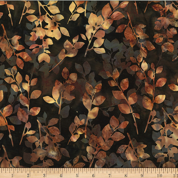 Bali Batik Leaves W2585-51 Chestnut