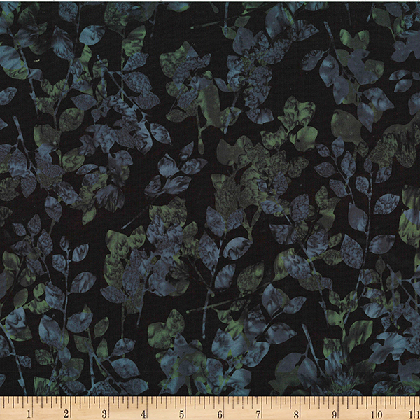 Bali Batik Leaves W2585-537 Blacklight