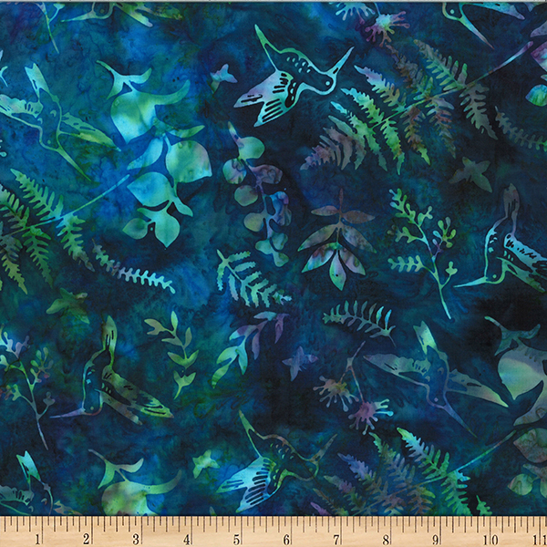 Bali Batik Hummingbird Garden W2584 295 Hummingbird