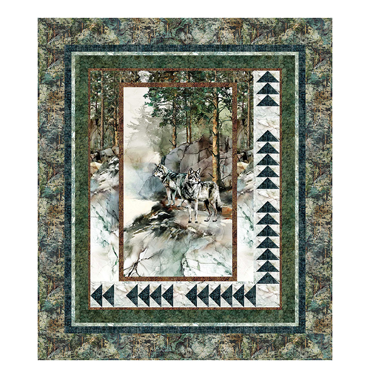 In the Wild Lone Wolf Quilt Kit