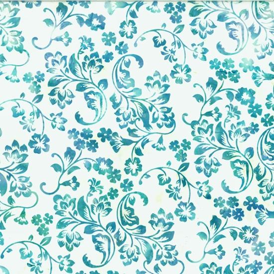 Bali Batik Dock Days of Summer Dandelion Deco Floral U2467 41 Aqua