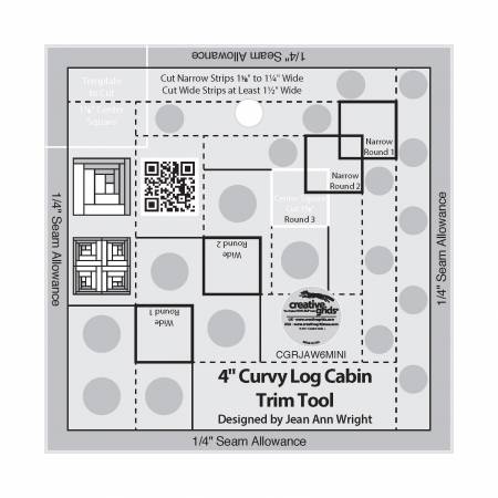 4" Curvy Log Cabin Mini Ruler CGRJAW6MINI