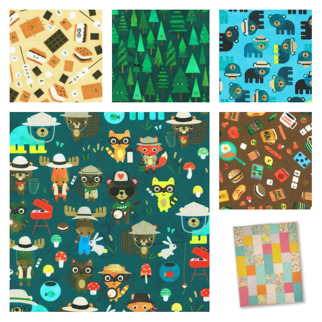 Bubblegum Campground Critters Quilt Kit