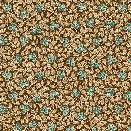 Andover Fabrics Primrose by Laundry Basket Quilts Botanical Beauty A 524 NT Coffee