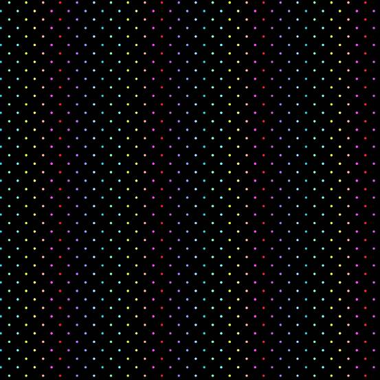 Andover Fabrics Rainbow Wonderland Mini Dot A 330 K Black