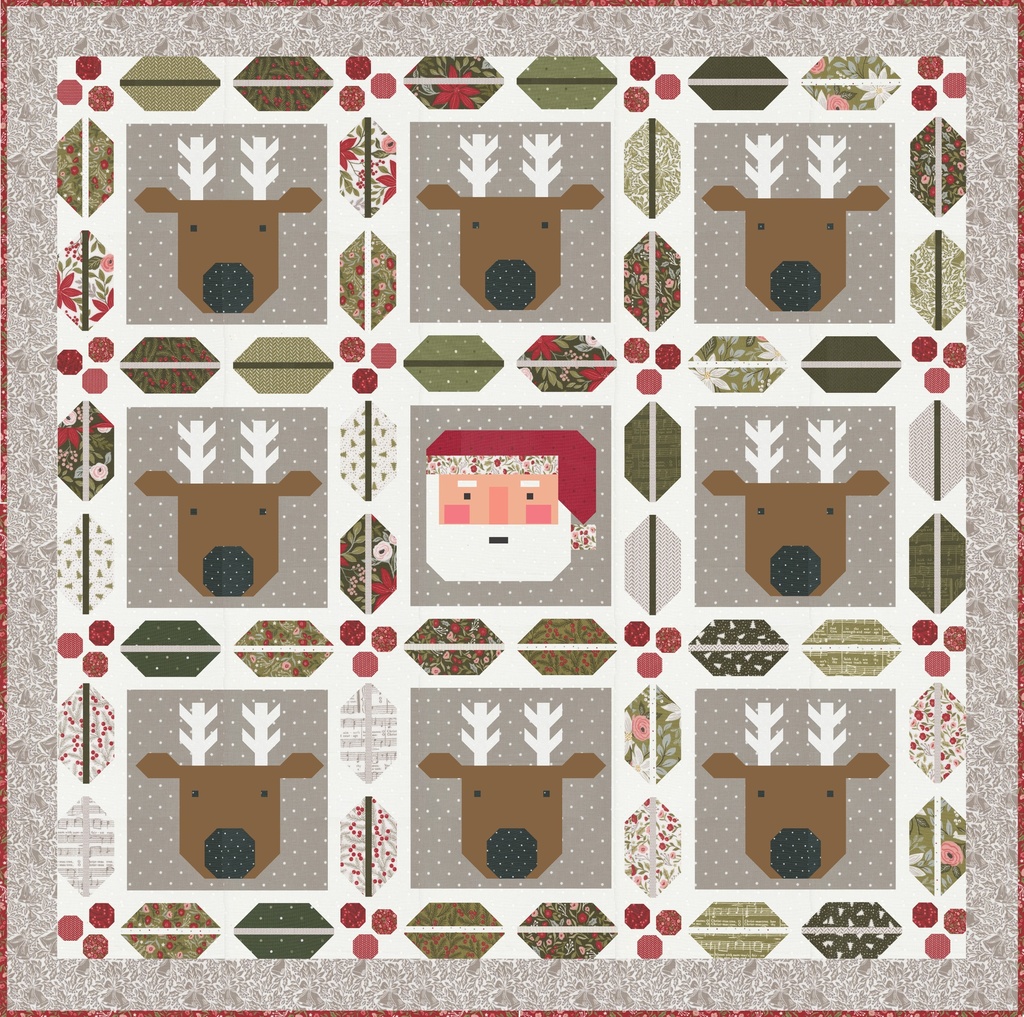 Christmas Crew Berry & Pine Quilt Kit